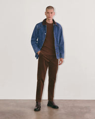 The Waffle Long-Sleeve Crew | Dark Mahogany
