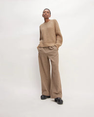 The Cloud Oversized Textured Crew | Tiger's Eye