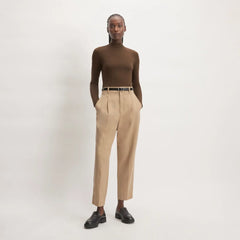 The Supima® Form Funnel Neck Tee | Cocoa