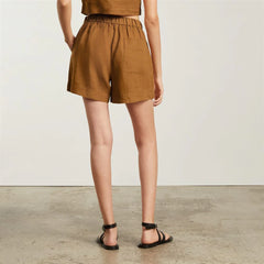 The Linen Boxer Short | Tawny Brown