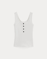 The Selfie Henley Tank | White