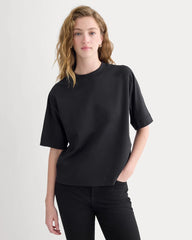 Oversized Seamed Tee | Black