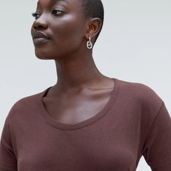 The Air Scoop-Neck Tee | Espresso