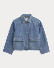 Cropped Denim Jacket | Medium Indigo