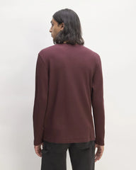 The Waffle Long-Sleeve Henley | Burgundy