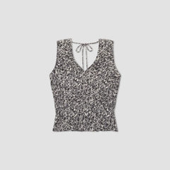 The Satin V-Neck Top | Splatter