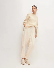 The Alpaca Polka Dot Oversized Crew | Snow / Canvas Polka Dot