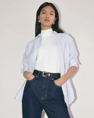 The Form Mock-Neck Tank | White