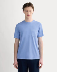 The Essential Organic Garment-Dyed Crew | Granada Sky Blue Garment Dye