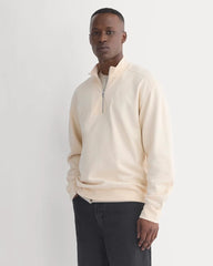 Lightweight Terry Zip Pullover | Parchment