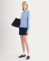 Cashmere Slim Crew Sweater | Open Air Blue