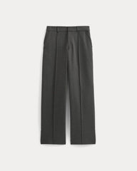 Ponte Wide-Leg Trouser | Heathered Soot