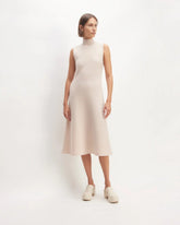 The Cozy-Stretch Sleeveless Midi Dress | Whisper Pink