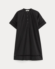 The Lace Trim Popover Dress | Black