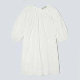 The Seersucker Puff Sleeve Dress | White