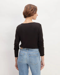 The Long-Sleeve Tee in Butterluxe | Black