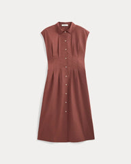 Muscle Shirtdress in Lightweight Cotton | Henna Red