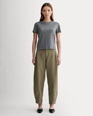 The Box-Cut Tee in Essential Cotton | Heathered Charcoal | No Pocket
