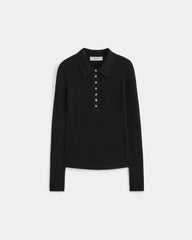 The Polo in Ultrasoft Merino | Black