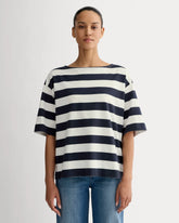 The Mariner Oversized Tee | Navy / Bone