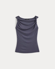 Cowl Neck Twist Tank in Butterluxe | Graystone