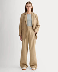The Draper Pleated Pant in Buttersmooth | Ash Brown | 30" Inseam