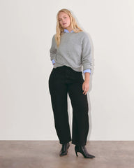 The Cocoon Crew in Plush Cotton | Heathered Grey
