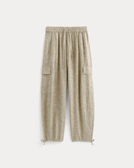 The Cargo Curve Pant in Linen | Cornstalk Chambray