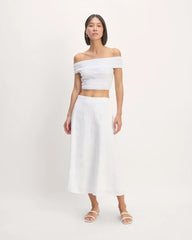 The Gauze Smock Top | White