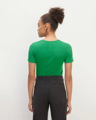 The Supima® Form Crew Neck Tee | Grass Green