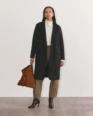 The Topcoat in Wool | Black