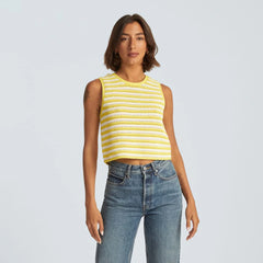 The Crochet Knit Cami | Canvas / Lemon