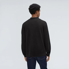 The Merino-Blend Sweater Polo | Black