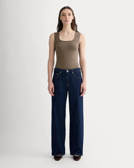 The Form Square-Neck Bodysuit | Deep Taupe
