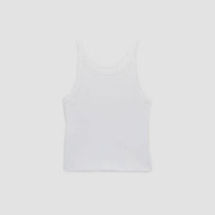 The Supima® Micro-Rib Cropped Tank | White