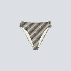 The High-Rise Cheeky Bikini Bottom | Black / Canvas