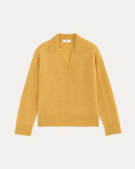 The Oversized Polo in Alpaca | Golden Yellow