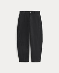 Twisted Seam Barrel Pant | Black