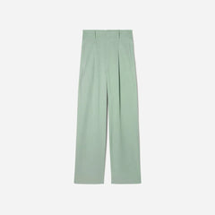 The Draper Pleated Pant in Buttersmooth | Lily Pad | 30" Inseam