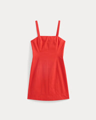 Seamed Mini Dress | Fiery Red