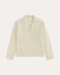 The Oversized Polo in Alpaca | Almond