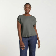 The Drawstring Tunic | Pewter Green