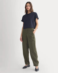 Patch Pocket Ballon Pant in Buttersoft | Olive Night