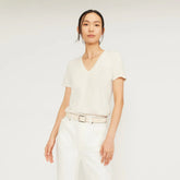 The Organic Cotton V-Neck | Heathered Oat