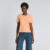 The Box-Cut Tee in Essential Cotton | Apricot | No Pocket