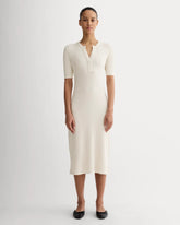 The Rib-Knit Henley Dress | Bone