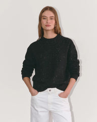The Cocoon Crew in Plush Cotton | Black Confetti