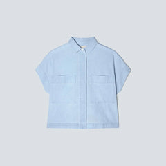 The Short-Sleeve Box Shirt | Icy Blue