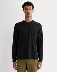 The Essential Organic Long-Sleeve Tee | Black