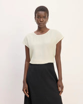 The Mini Jacquard Stripe Top | Bone
